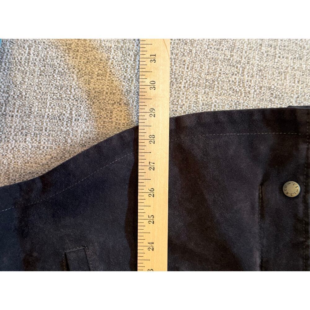 Levi’s Men’s Black Faux Suede Lined Full Zipper Snap Western Jacket Shacket Sz L - Picture 7 of 14